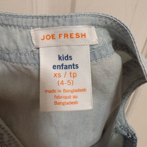 Joe Fresh Kids Denim Romper with Zipper - Picture 4 of 6
